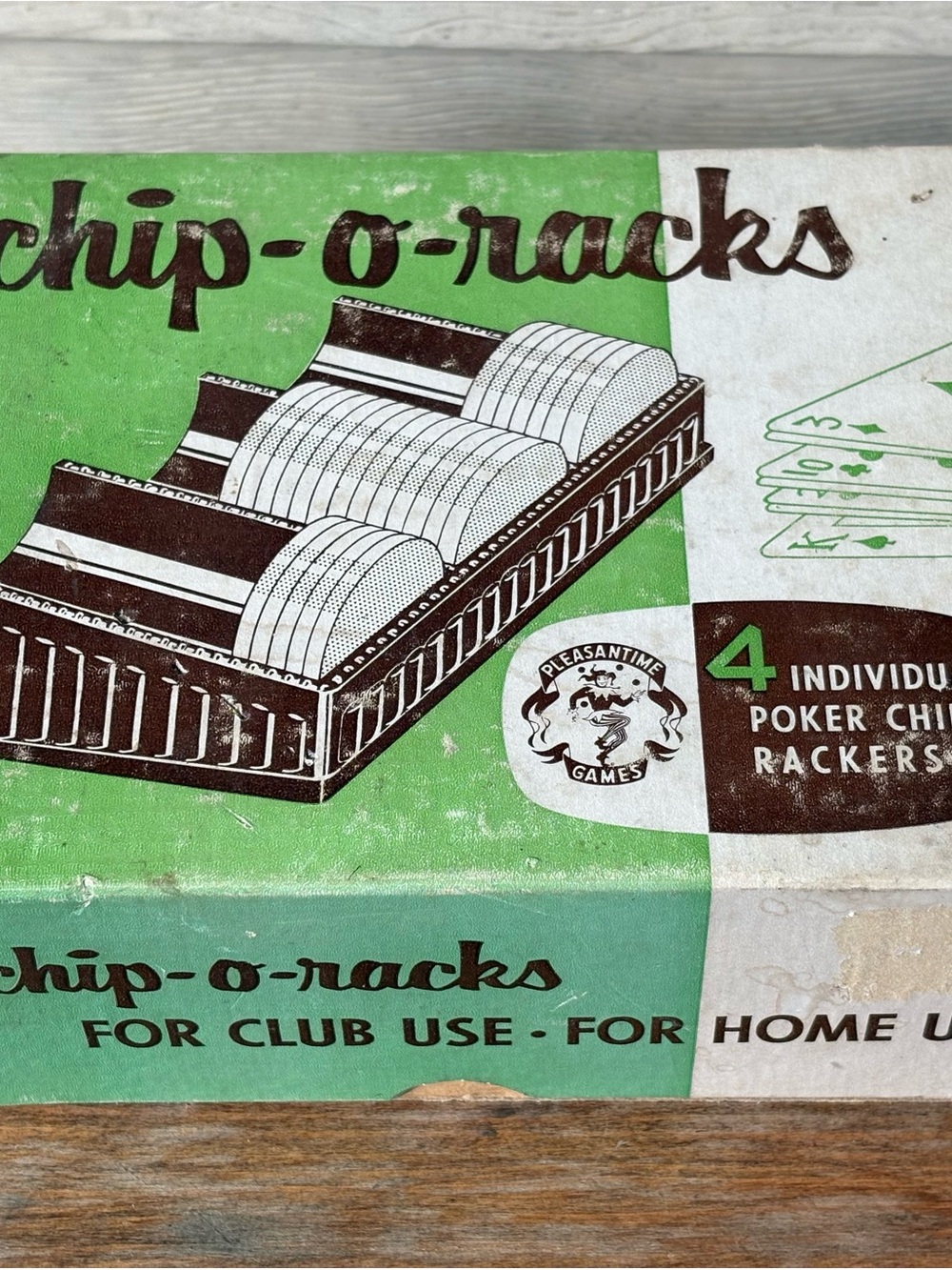 VTG Chip-O-Racks poker chip storage set produced by Pleasantime Games